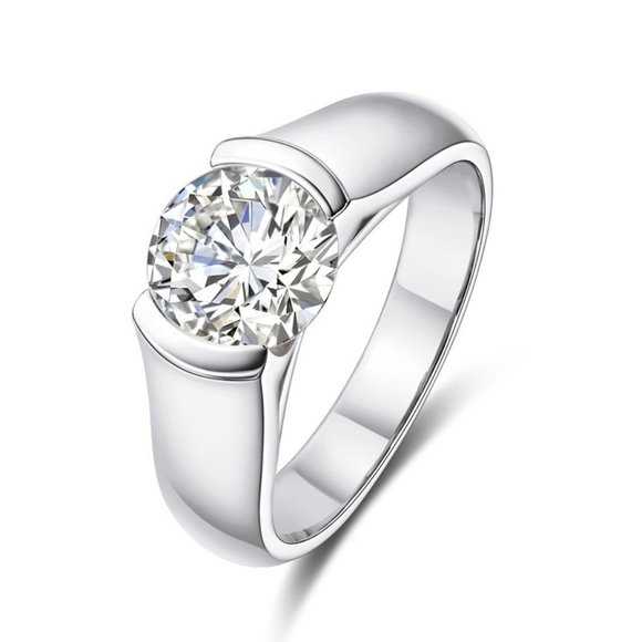 #Certified 2 ct. t.w. Moissanite Diamond Engagement Ring NEW - Picture 12 of 16